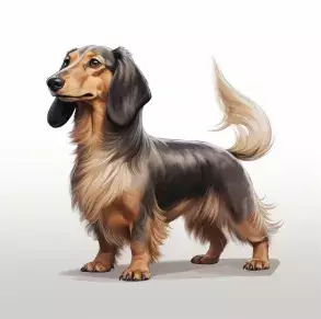 dachshund long haired Coat
