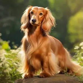 dachshund long haired cream
